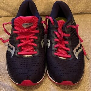 Saucony Black and Pink Athletic Sneakers - size 9.5